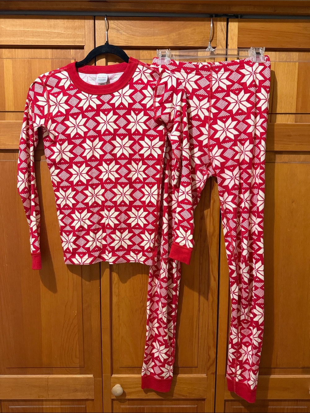 Hanna Andersson Long John Pajama Set Scandi Snowflake